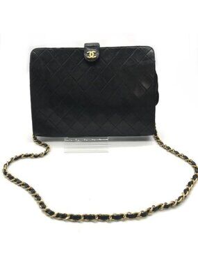 Chanel CC Logo Quilted Tassel Chain Tote Black